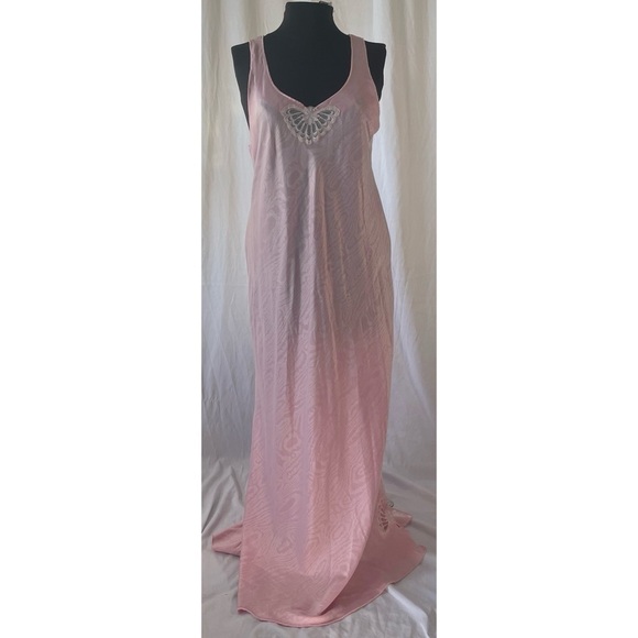 90’s Vintage Monochrome Prink Pale Punk Maxi Slip Nightgown - Picture 4 of 13